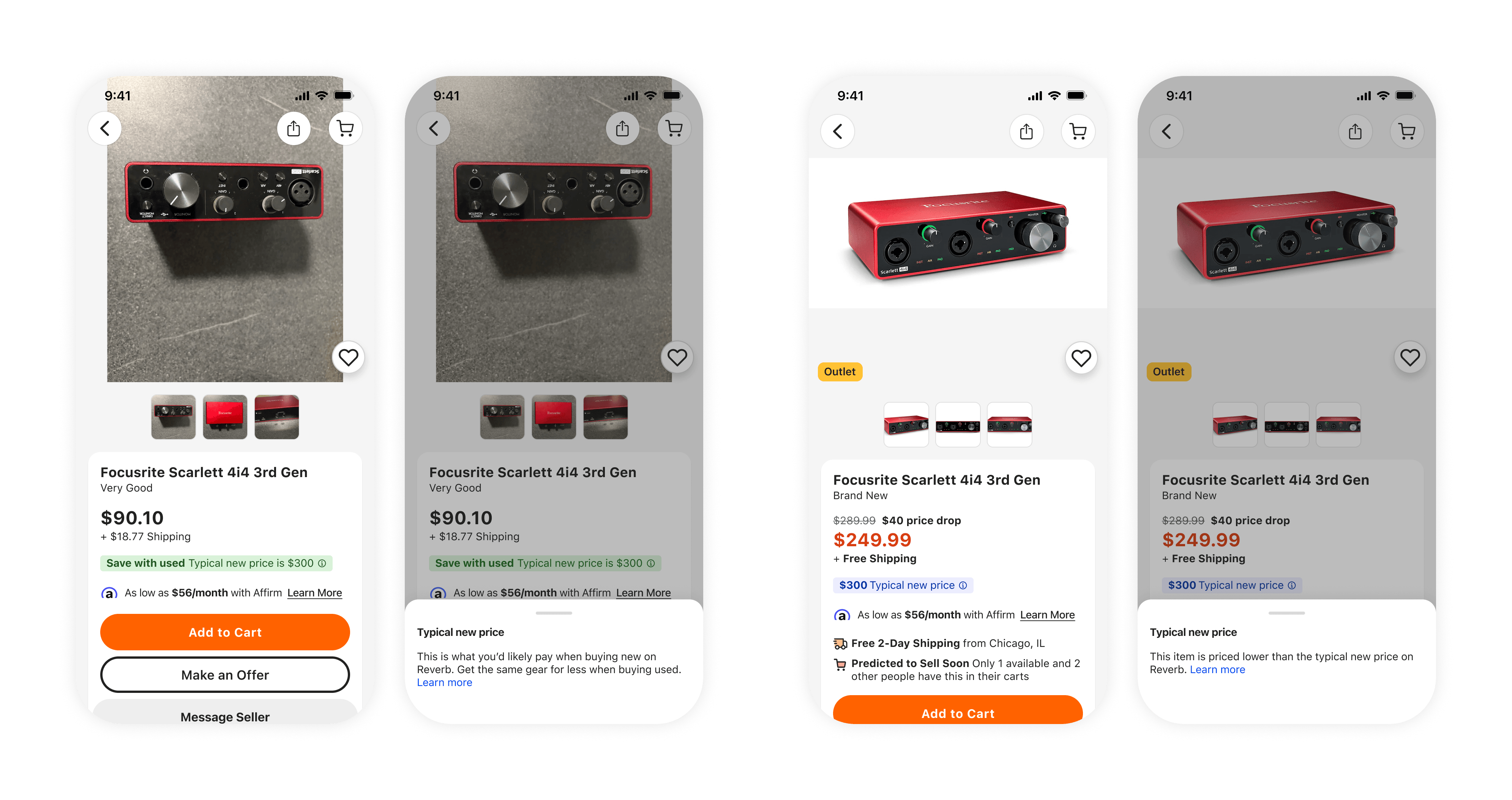 Typical new price on iOS