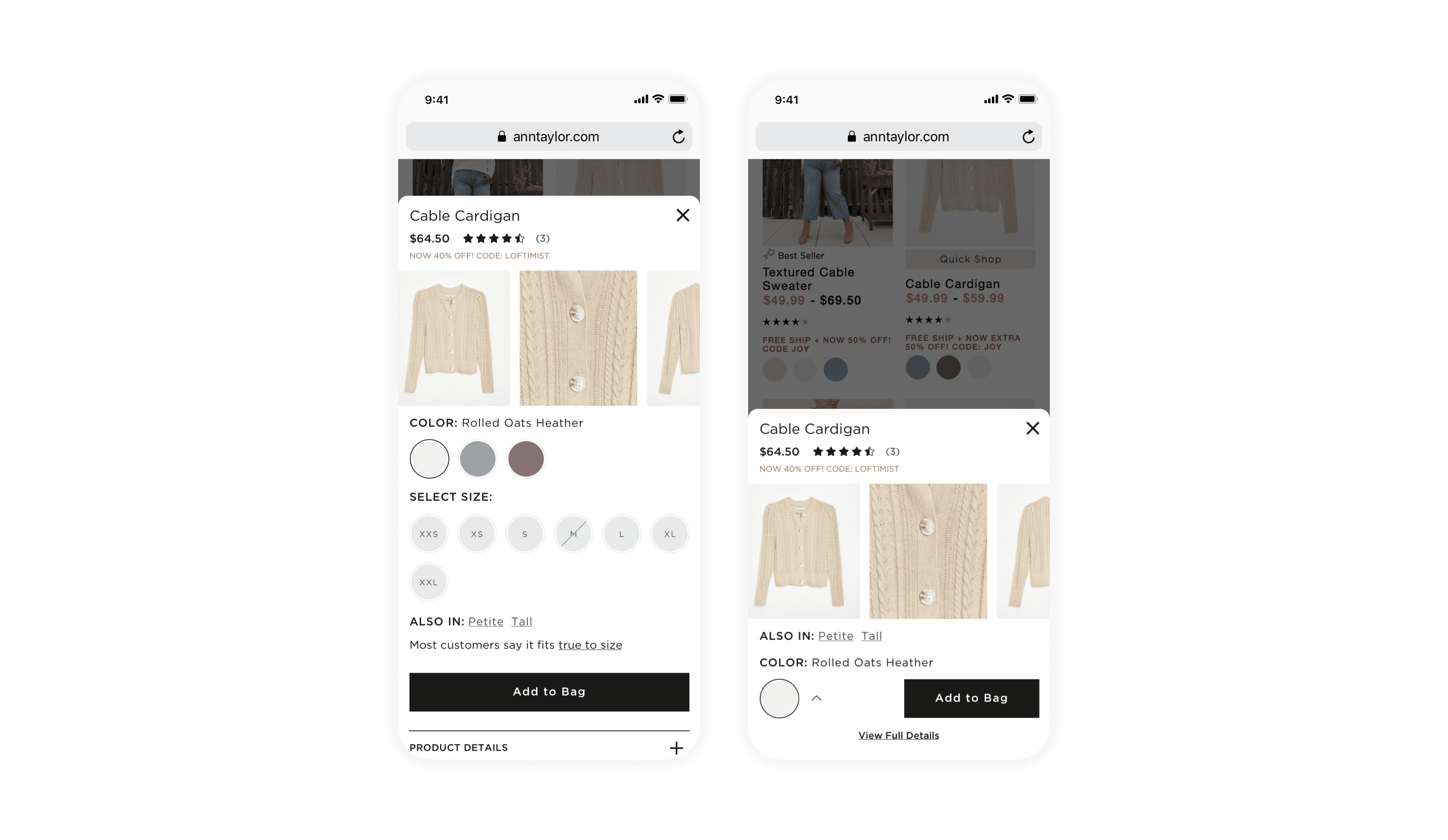 Ann Taylor Quick Shop